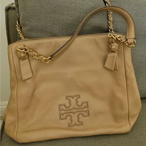 Tory Burch Harper Leather center Zip Shoulder Bag